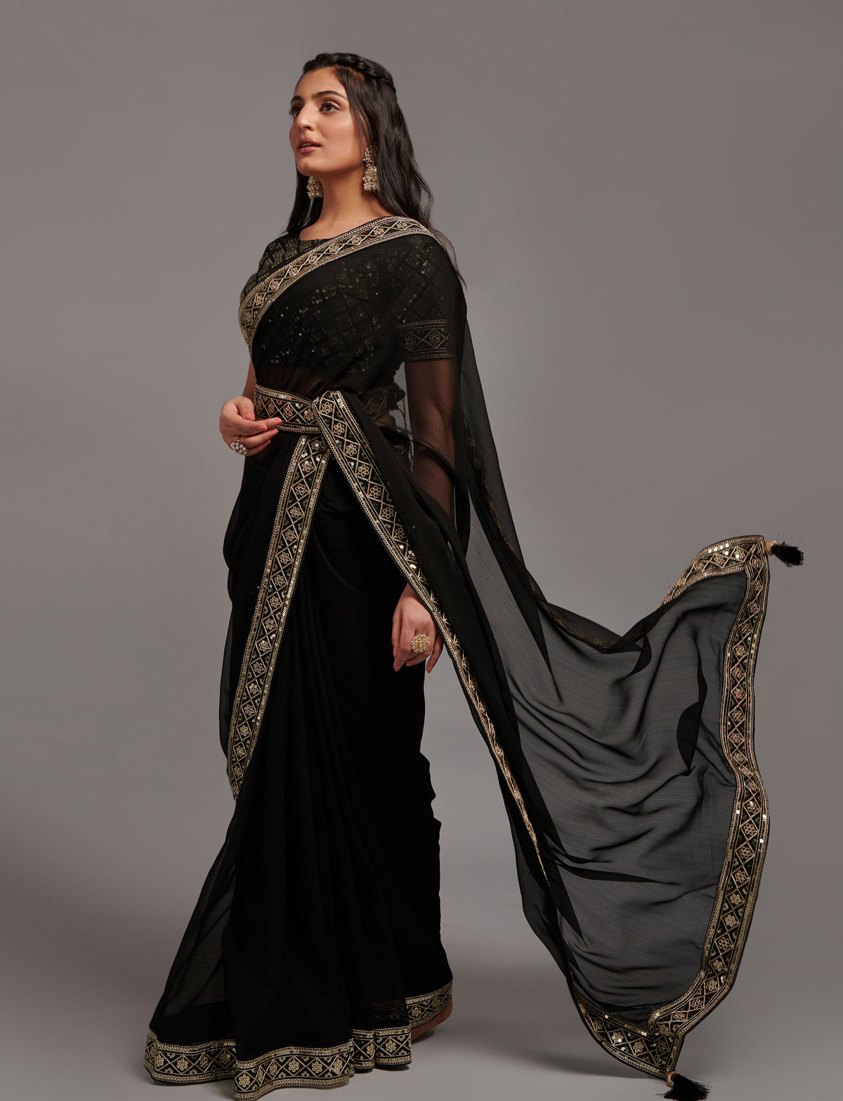 Buy Black Silk Sarees online at Best Prices in India - JOSHINDIA - Joshindia