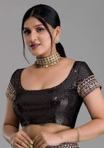 Black Saree - Black Designer Sarees Online - JOSHINDIA - Joshindia