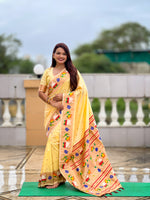 Rajhans Woven Design Silk Blend Paithani Saree