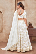 Lovely White Sequins & EmbroideredLehenga - Joshindia