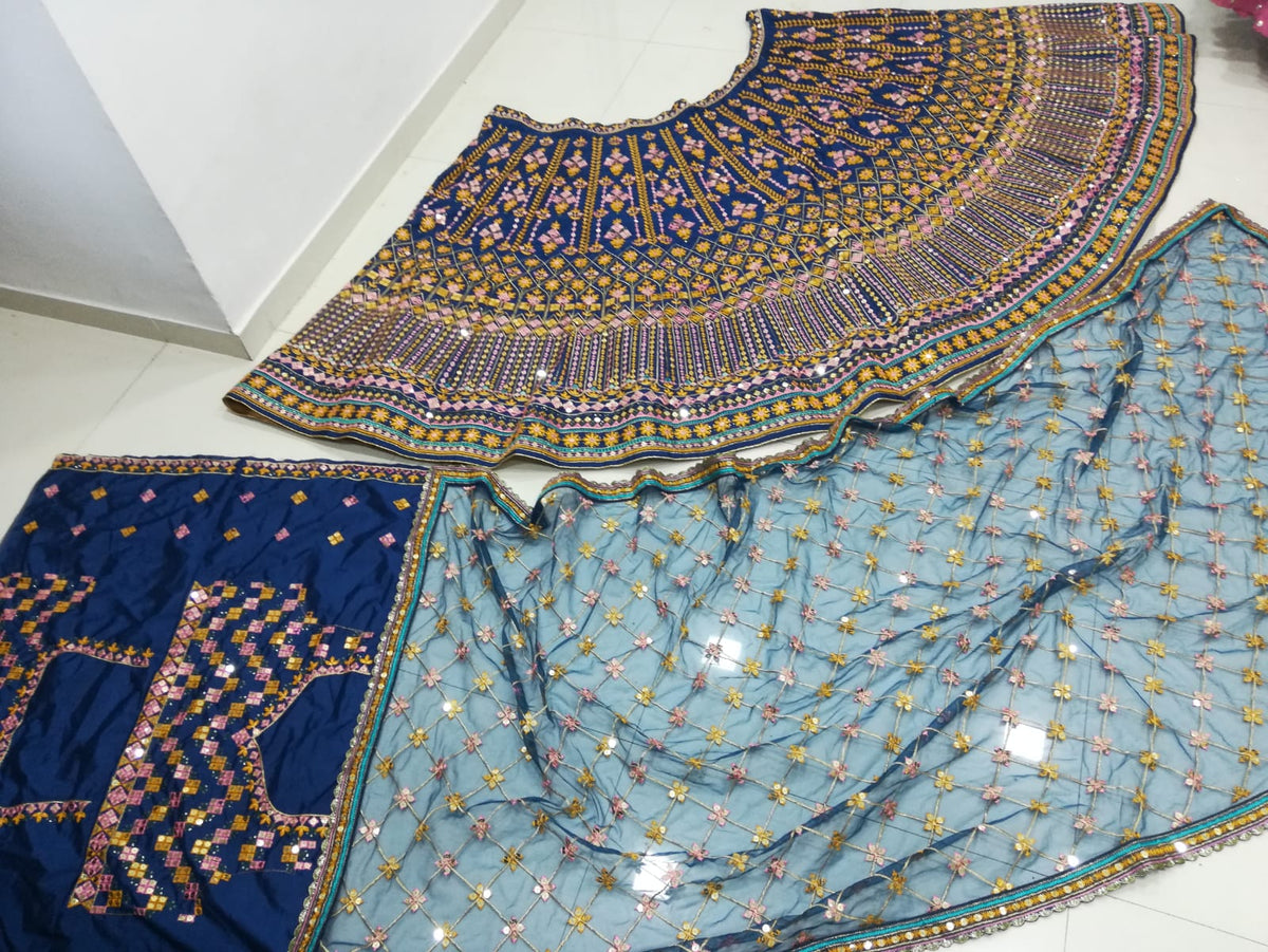 Blue Color Embroidered Designer Lehenga Choli