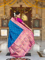 Woven Design Silk Blend Paithani Saree