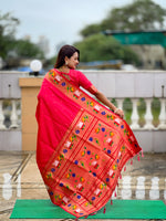 Rajhans Woven Design Silk Blend Paithani Saree