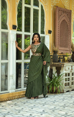 Buy Trendy Green Saree Online in India - Joshindia - Joshindia