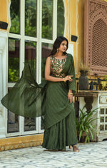Buy Trendy Green Saree Online in India - Joshindia - Joshindia
