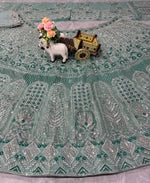 Light Green Premium Soft Net with Sequins Work Lehenga Choli