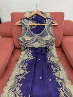 Blue Color Designer Bollywood Style Party Wear Saree