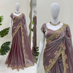 Light Purple Color Designer Silk Saree