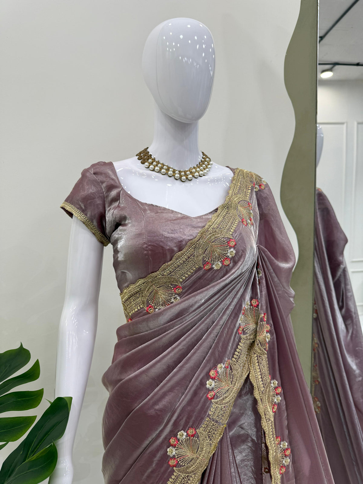 Light Purple Color Designer Silk Saree