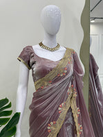 Light Purple Color Designer Silk Saree