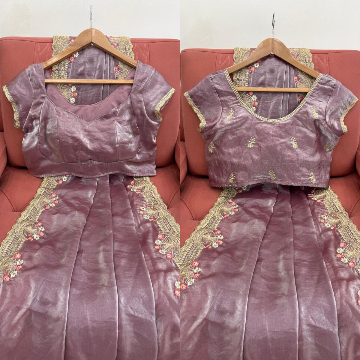 Light Purple Color Designer Silk Saree