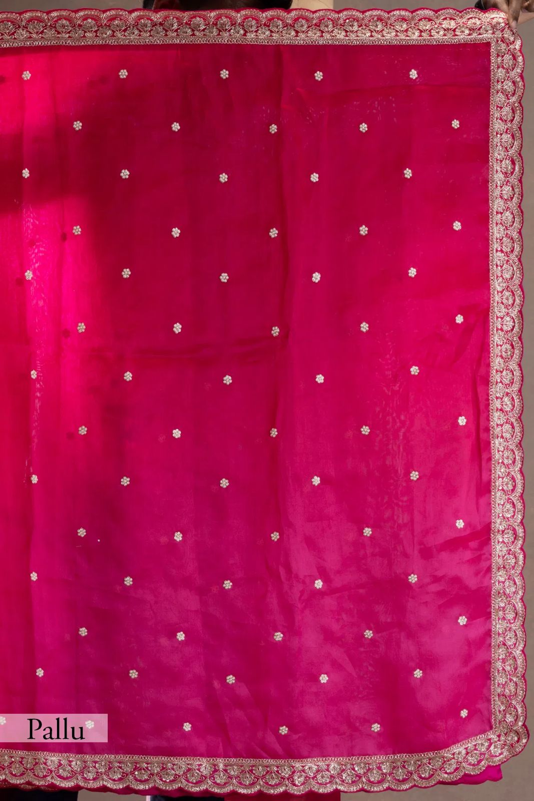Pink Color Designer Silk Wedding Wear Saree