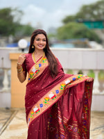 Rajhans Woven Design Silk Blend Paithani Saree