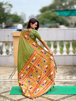 Rajhans Woven Design Silk Blend Paithani Saree