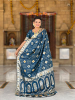 Women Ethnic Woven Design Zari Dola Silk Banarasi Saree