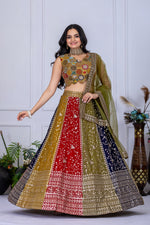 Multi Color Designer Georgette Lehenga Choli