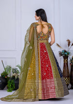 Multi Color Designer Georgette Lehenga Choli