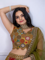 Multi Color Designer Georgette Lehenga Choli