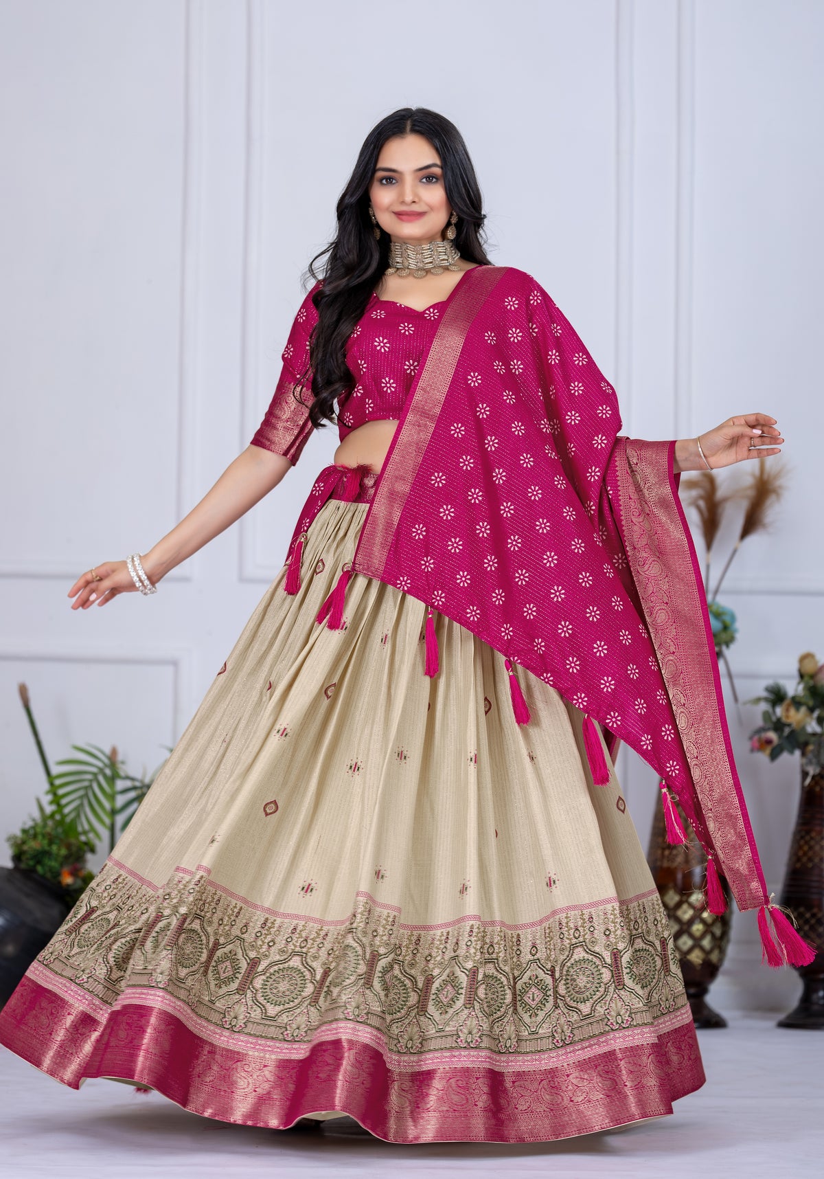 Pink Color Designer Lehenga Choli