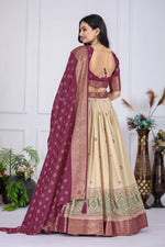 Purple and Cream Color Designer Lehenga Choli