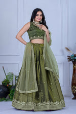 Mahendi Color Designer Silk Lehenga Choli