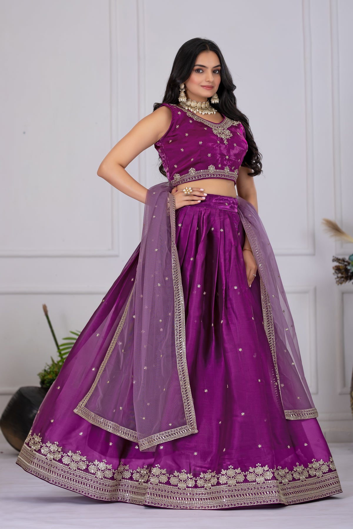 Pink Designer Silk Lehenga Choli