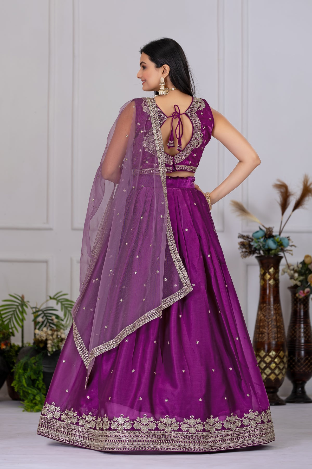 Pink Designer Silk Lehenga Choli
