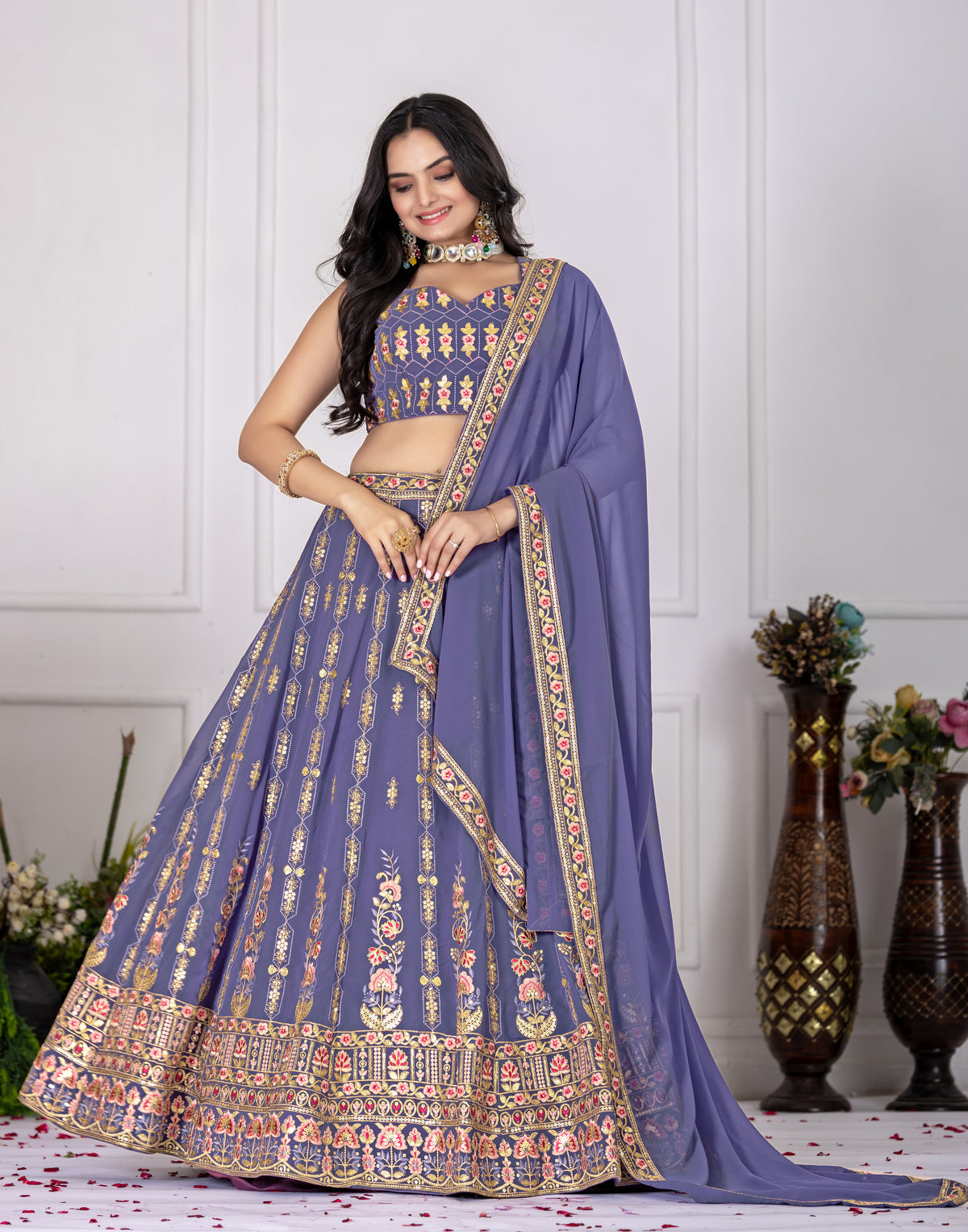 Light Purple Color Designer Lehenga Choli