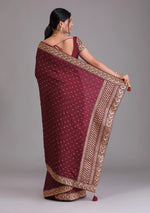 Buy Trendy Maroon Saree Online in India - JOSHINDIA - Joshindia