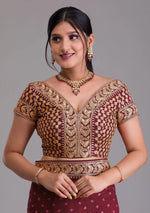 Buy Trendy Maroon Saree Online in India - JOSHINDIA - Joshindia