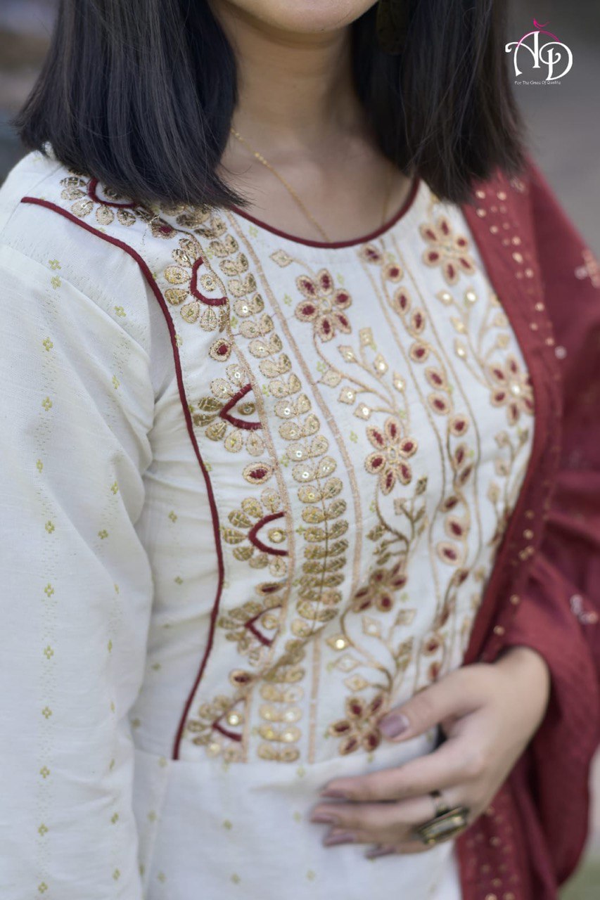 Buy Most beautiful White Color Designer Kurta Set For Summer - Joshindia