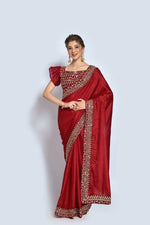 Buy Maroon Sarees Online - Joshindia