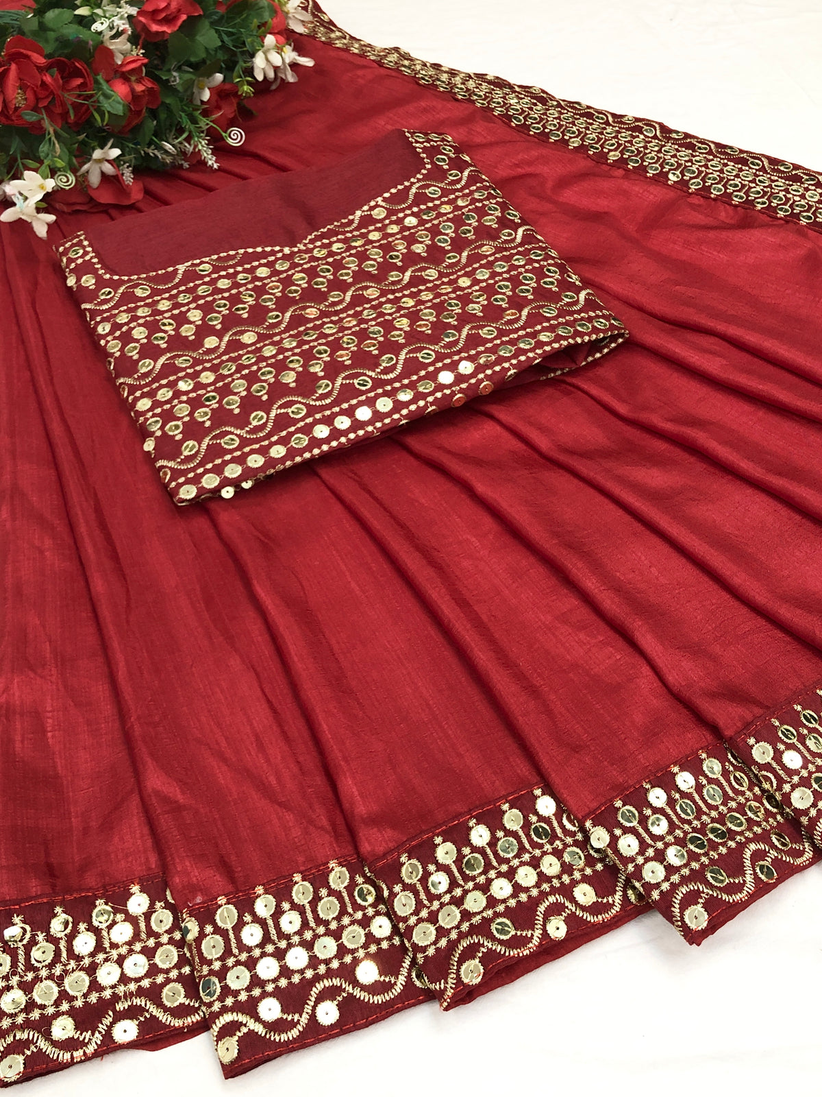 Buy Maroon Sarees Online - Joshindia
