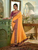 Buy Mustard Saree online in India - Joshindia