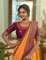 Buy Mustard Saree online in India - Joshindia