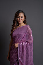 Buy Onion Colore Beautiful Sequency Work Saree - Joshindia