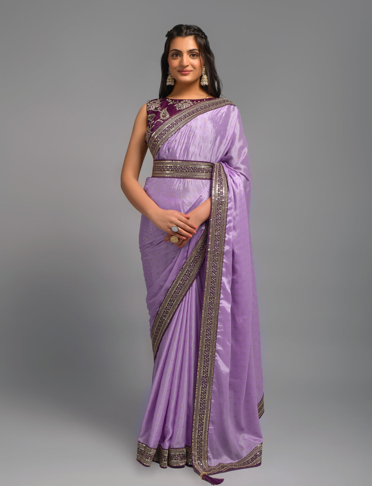 Buy Onion Pink Saree Online In India - JOSHINDIA - Joshindia