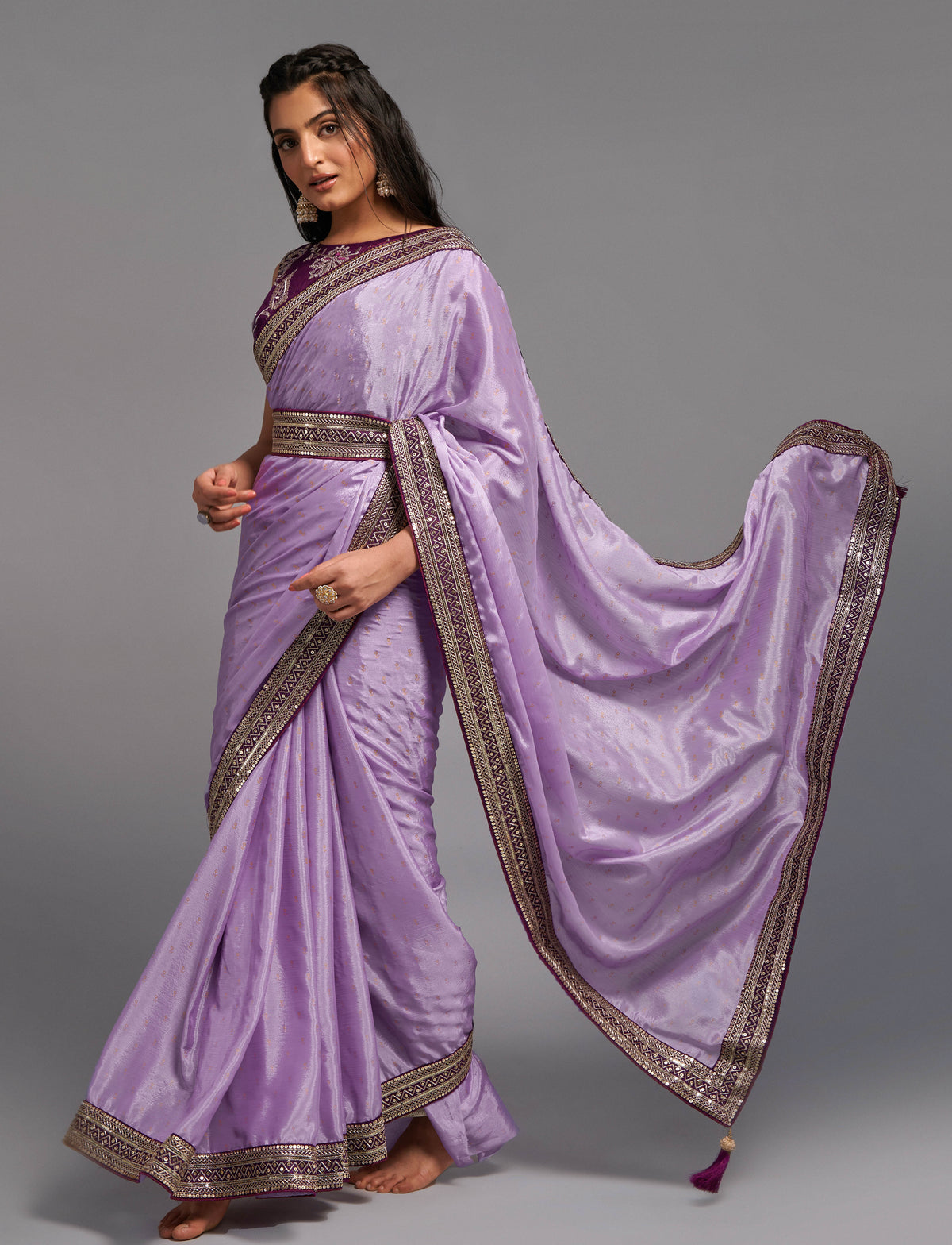 Buy Onion Pink Saree Online In India - JOSHINDIA - Joshindia