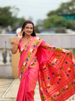 Rajhans Woven Design Silk Blend Paithani Saree