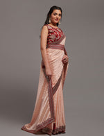 Buy Trendy Peach Saree Online in India - JOSHINDIA - Joshindia