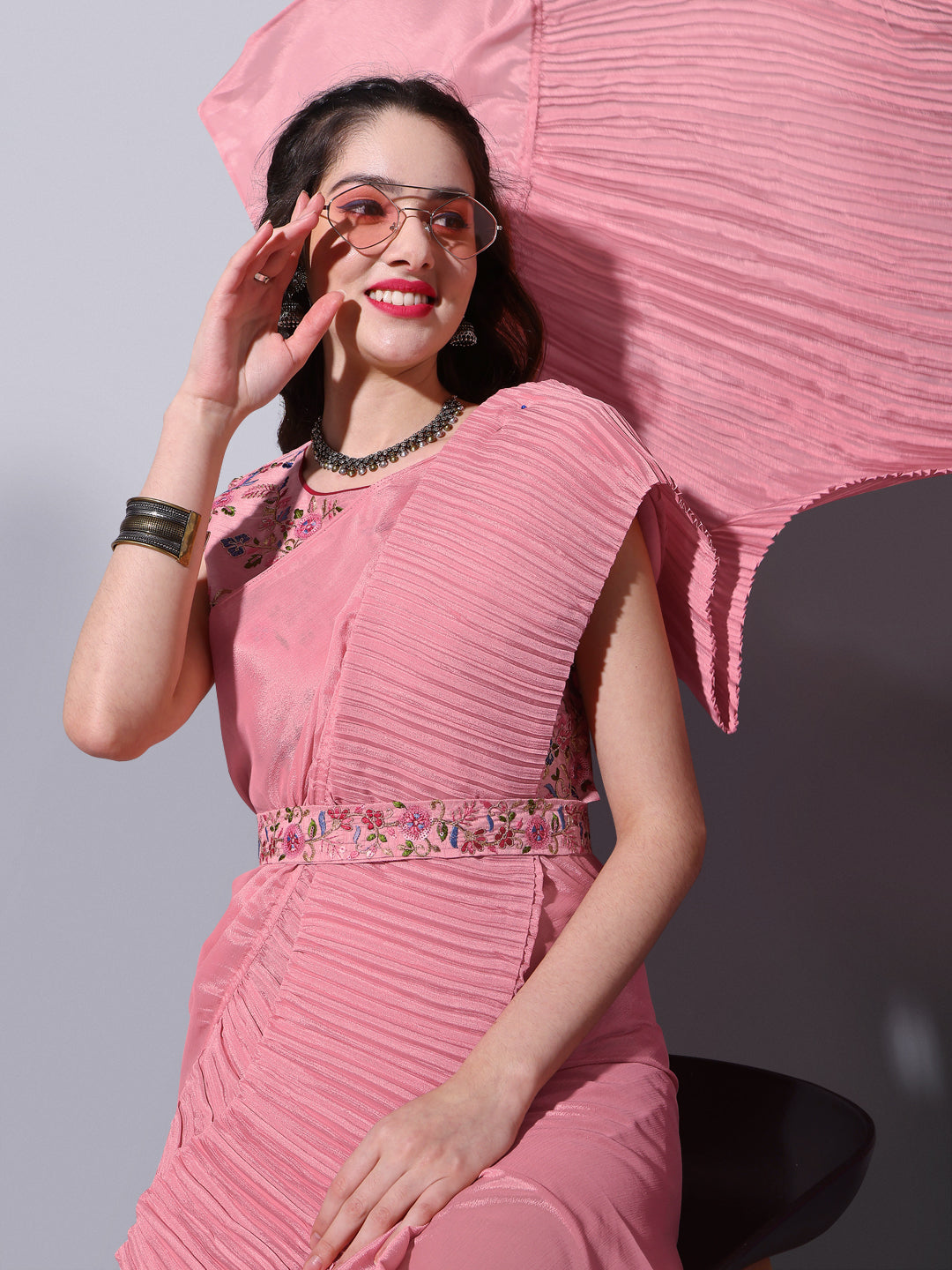 Buy Trendy Peach Saree Online in India - JoshIndia - Joshindia