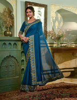 Buy Trendy Navy Blue Saree Online in India - Joshindia