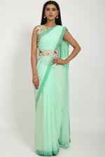 Buy Pista Green Sarees Online In India At Best Price Offers - Joshindia