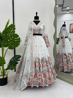 White Color Designer Embroidery Lehenga Choli
