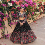 Black Color Georgette Designer Lehenga Choli