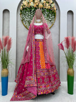 Pink and Orange Color Royal Style Lehenga Choli