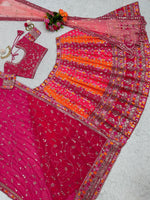 Pink and Orange Color Royal Style Lehenga Choli