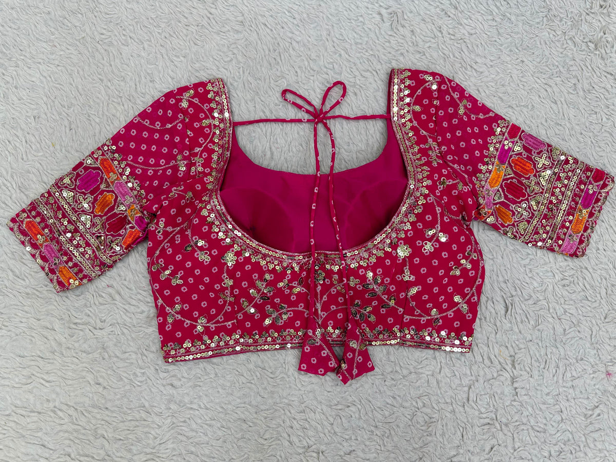 Pink and Orange Color Royal Style Lehenga Choli