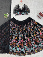 Black Color party Wear Embroidered Lehenga Choli