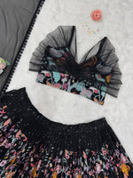 Black Color party Wear Embroidered Lehenga Choli